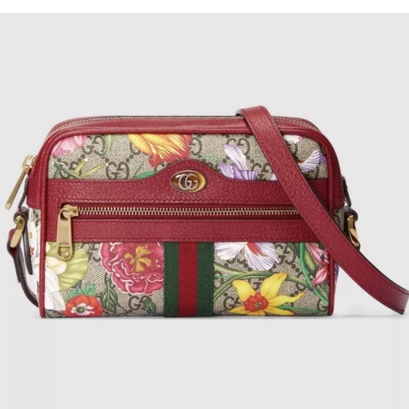 GUCCI GG Supreme Monogram Flora Web Mini Ophidia - Picture 9 of 12